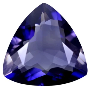 5.52 ct Excellent Triangle Cut (13 x 13 mm) (Un-Heated) Bi Color Iolite Gemstone - Picture 1 of 2