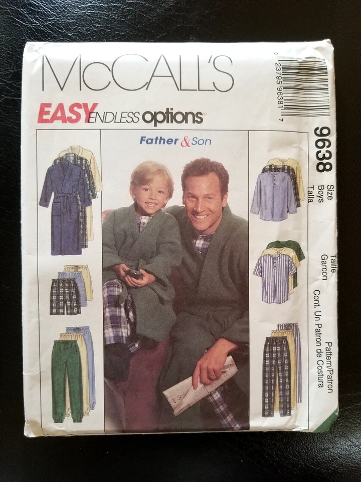 McCall's 9638 Boys' Robe Top Pants and Shorts 3 to 8 Sewing Pattern