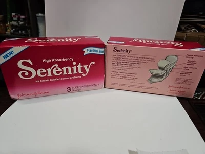 De colección Nuevo de Lote Antiguo 1987 Serenity Protección de Vejiga 2 Cajas Tamaño de Prueba Sellado Prop Foto 1 de 4