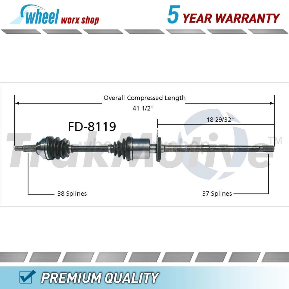 Front Right CV Axle Shaft fits Ford Five Hundred 3.0L AWD Automatic 2005-2007 - Image 1 of 1