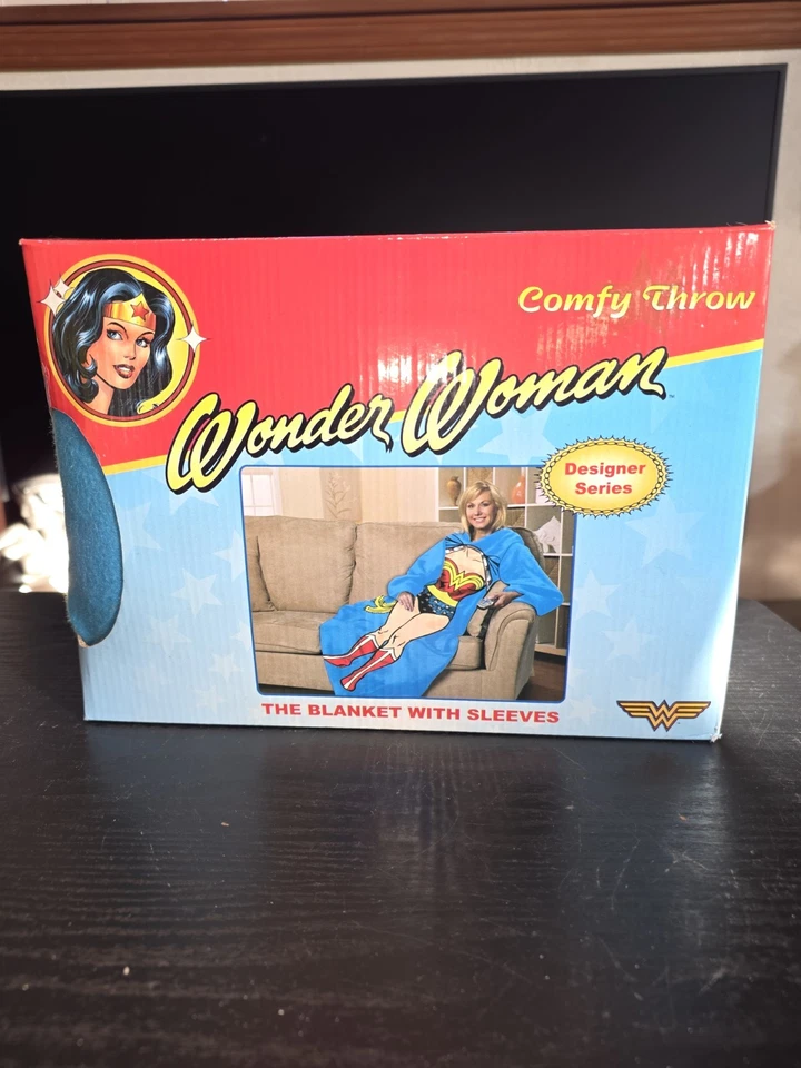DC Comics Elite Wonder Woman Adult Comfy Throw Blanket With Sleeves 48”x 71” - Image 1 of 4