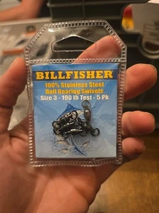 Billfisher BBS3-5PK rodamiento de bolas de acero inoxidable giratorio níquel negro - Imagen 1 de 3