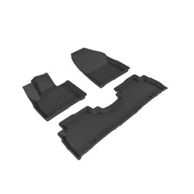 3D MAXpider Set of Black Kagu 1st Row/ 2nd Row Floor Liners for Kia Sorento Foto 1 de 4