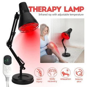136W Wärmelampe Rotlicht Strahler Infrarotlampe Rotlichtlampe Therapie lampe DE - Bild 1 von 24