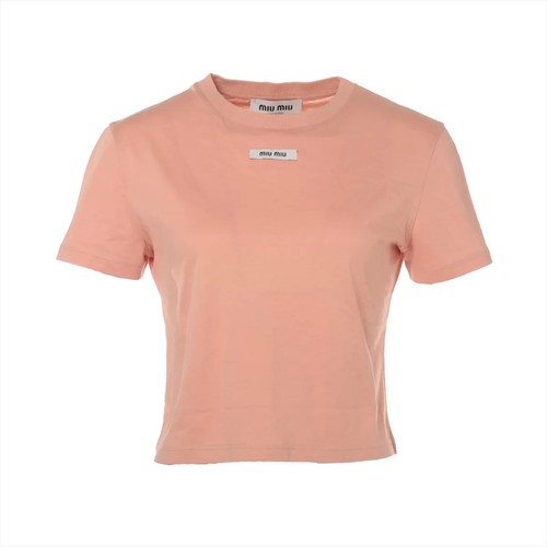 T shirt Miu Miu 23 anni cotone XS donna rosa MJN484 ritagliata