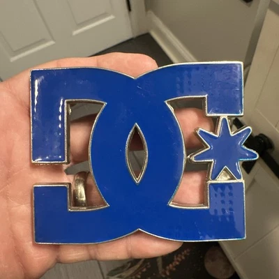 DC Shoes Blue Metal Belt Buckle Skater Skateboarding - Image 1 of 4