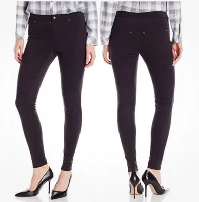 Hue Legging Small 29” L Black Micro Suede Slimming Stretch Full Length Skinny - Image 1 of 4