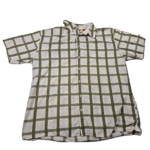 y2k enyce Green And Whit Button Down Shirt 3XL - Picture 1 of 8