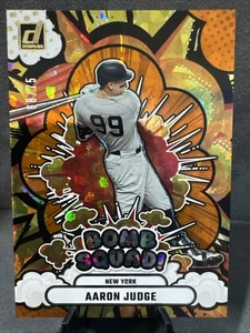 Panini Donruss Aaron Judge #18 Bomb Squad Orange Cracked Ice 2025 68/75 - Imagen 1 de 5