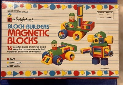 1986 Rare Toys R Us Magnetic Blocks BRAND NEW Original Box! Great Gift ages 2+! - Image 1 of 4