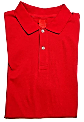 IZOD 男孩红色 XL 码 (18-20) 100% 棉短袖 Polo 衫全新无标签 — 第 1/4 张图片