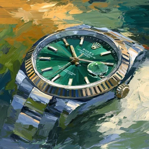 ⌚ Rolex Watch Art 🖼️ | 24x24"| Museum Giclée Print 🎨 | ✍️ 1/25 | COA 🧾 | Y95 - Picture 1 of 7