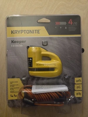 Kryptonite 000884 Keeper 5s Yellow Disc Lock - New In Sealed Package - Image 1 of 2