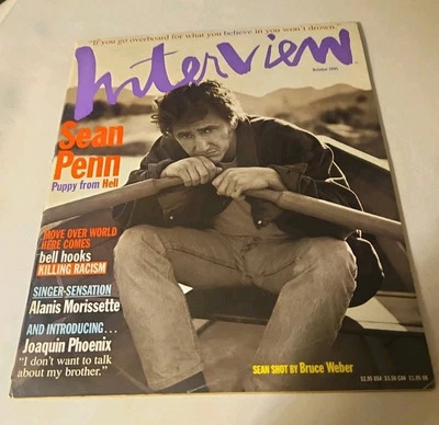 1995 October, INTERVIEW Magazine, Sean Penn Puppy From Hell (MH54) Foto 1 de 3