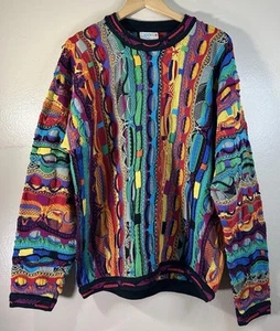 Vintage COOGI Australia Men's Sweater Crewneck Multicolor Sz L - Picture 1 of 11