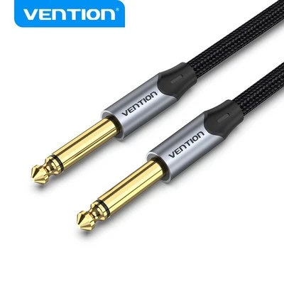6.5mm Male to Male TRS Stereo Audio Cable 26AWG Hi-Fi Bass Guitar Speaker Amp - Image 1 of 4