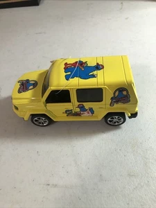 SESAME STREET RARE Yellow DIECAST SUV 5" PULL BACK DOORS OPEN NEW - Picture 1 of 5
