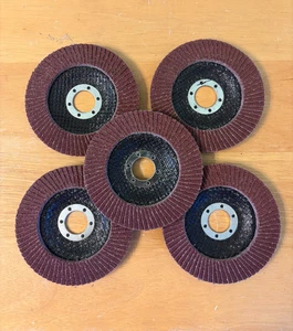 5 PIEZAS 4-1/2" AMOLADORA ANGULAR LIJADO SOLAPA DISCO GRANO 80 "ENVÍO GRATUITO" - Imagen 1 de 3