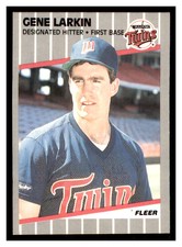 1989 Fleer #117 GENE LARKIN Minnesota Twins ~F5Q