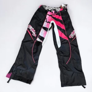 Fly Racing KINETIC WOMENS LADIES motocross pants 3/4 Pink Black NWT Boot Zipper - Picture 1 of 12