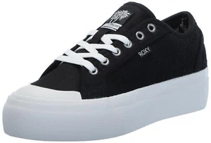 Roxy Women's Cruizer Oxford Platform Sneakers Black/White Size 12 - Picture 1 of 6