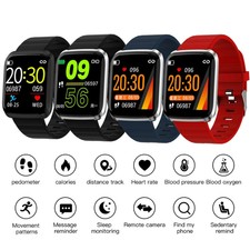 Bluetooth Smartwatch für Damen Herren Sports Armbanduhr wasserdicht Android IOS