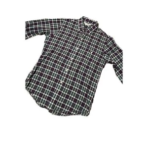 1980s Preppy Levi’s Plaid Button Up Cotton Shirt Long Sleeve / Men’s S/XS *  - Picture 1 of 4