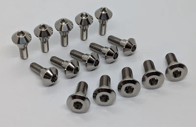 Yamaha R1M R1 brake disc bolt kit Titanium 2015 2019 rotor bolts Ti full set - Image 1 of 4