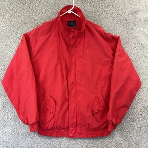 Vintage Gear For Sports Jacket Adult M Red Zip Snap Pocket Running 90s Active - Picture 1 of 11