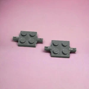 lot of 2 light grey Lego parts -2X2 small axle plates-combined shipping (LTGY98) - Picture 1 of 2
