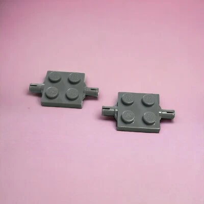 lot of 2 light grey Lego parts -2X2 small axle plates-combined shipping (LTGY98) - Image 1 of 2