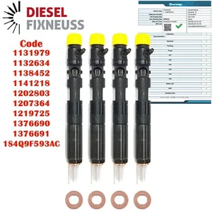 4x Einspritzdüse DELPHI EJBR02201Z EJBR01601Z Ford Transit Connect 1,8TDCI - Bild 1 von 13