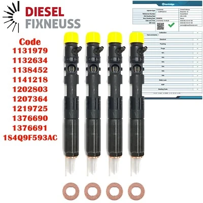 4x EJBR02201Z Ford Transit Connect 1.8TDCI DELPHI Injector EJBR01601Z - Image 1 of 4