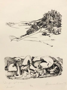 1971 Adrienne Anderson Black & White Lithographie - Bild 1 von 2