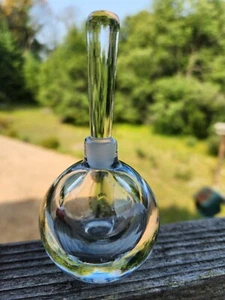 Vintage Cut Crystal Miniature Perfume Bottle  Made In Czechoslovakia - Picture 1 of 6