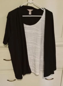 White Stag Woman’s Size 2X (20) No Close Cardigan With Married Undershirt - Picture 1 of 5