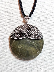 Large CONNEMARA Marble Necklace Pendant Sterling Silver J.C. Walsh IRELAND - Picture 1 of 12