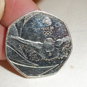 collectable 50p coin Team GB 50p coin 2016 Rio Olympics swimming - Picture 1 of 2