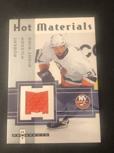 2005-06 Fleer Hot Prospects Hot Materials Robert Nilsson #HM-RN Rookie RC