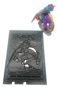 VTG Yu-Gi-Oh Takahashi GAIA THE FIERCE KNIGHT 2" Mini Figure w/ Rare Holo Tile - Picture 1 of 10