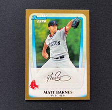 2011 Bowman Draft Picks & Prospects Matt Barnes 1st Gold Parallel BDPP8