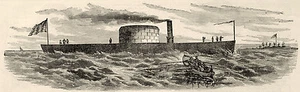 Monitor USS de batería recubierto de acero de la Guerra Civil Ericsson en Green Point Long Island - Imagen 1 de 2