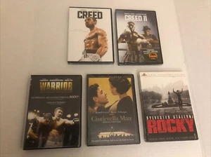 5 DVDs, Cinderella Man (2005), Rocky(1976), Creed(2015), Creed II(2018), Warrior - Picture 1 of 9
