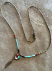 Kay Johnson Sterling Silver Bead Zuni Necklace Feather Turquoise Coral MOP OOAK