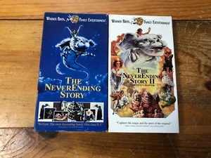 The Neverending Story I & II VHS Warner Brothers Family Entertainment - Foto 1 di 4