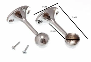 Towel rod rail socket end support bracket 19mm CP & screws Qty. pack of 100 - Picture 1 of 1