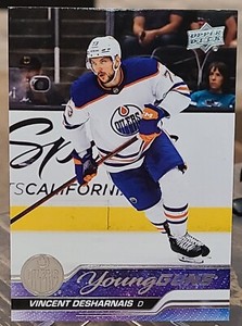 2023/24 UPPER DECK SERIES ONE VINCENT DESHARNAIS ROOKIE RC YOUNG GUNS #202
