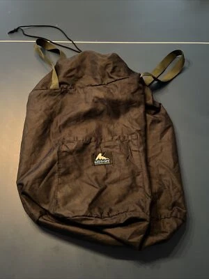 Винтажная черная спортивная сумка GREGORY на молнии для багажа нейлоновые ручки США - Изображение 1 из 3