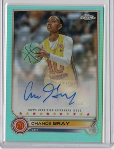 2022 Topps Chrome McDonald's All American - Chance Gray - Aqua Auto /99