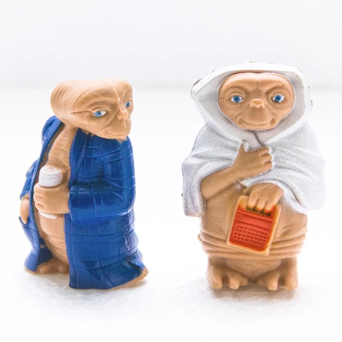 Vtg 1982 LJN E.T. Extraterrestrial Figures | Blue Robe Soda / Speak And Spell Cover